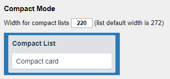 compact mode setting